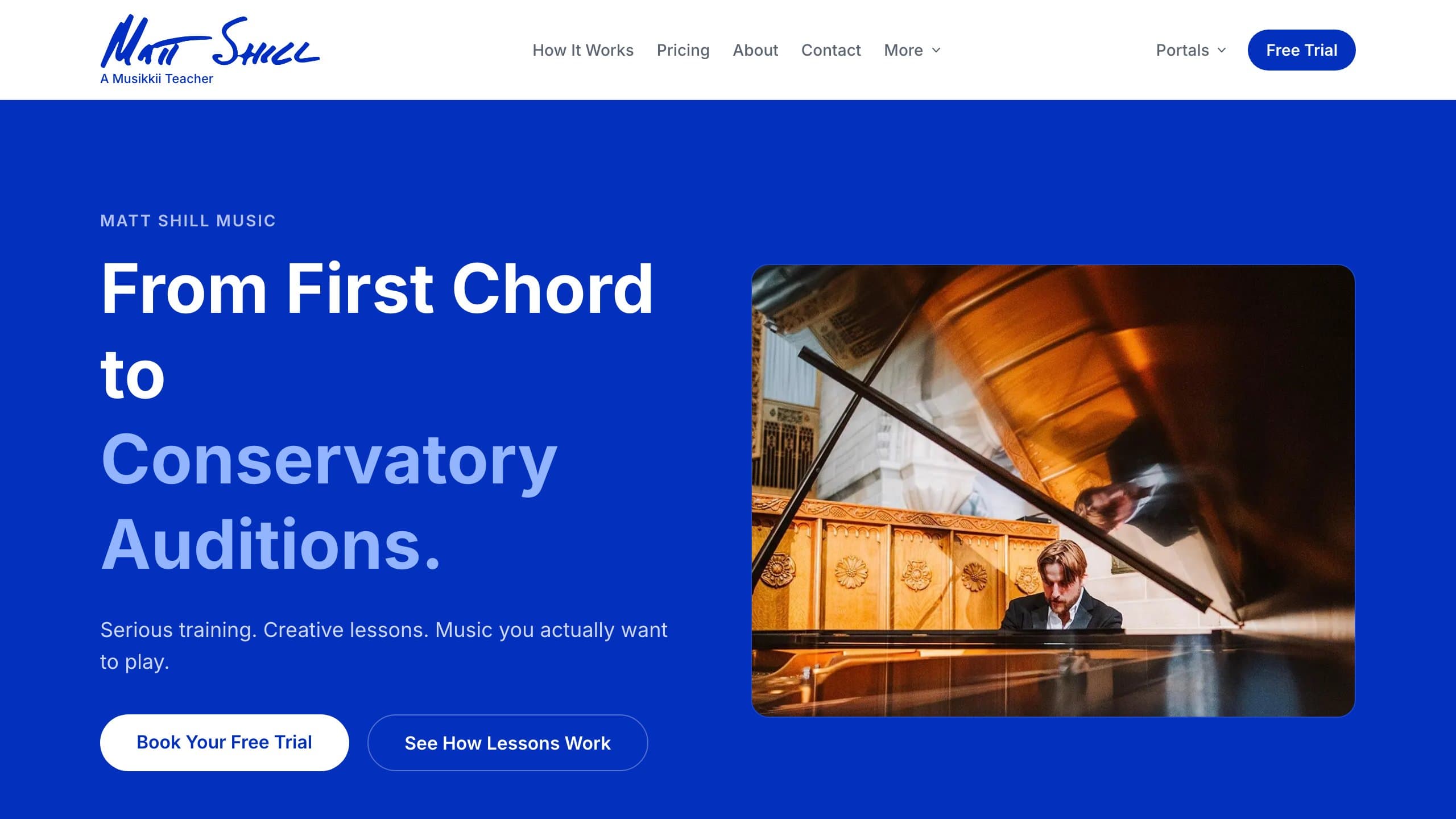 Matt Shill Music website preview