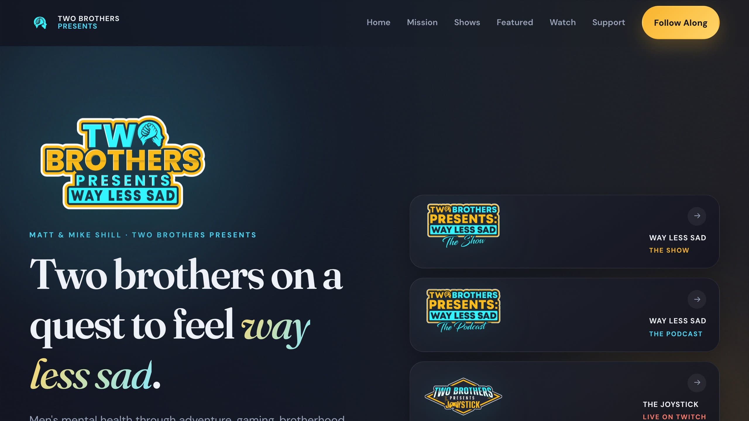 Two Brothers Presents website preview